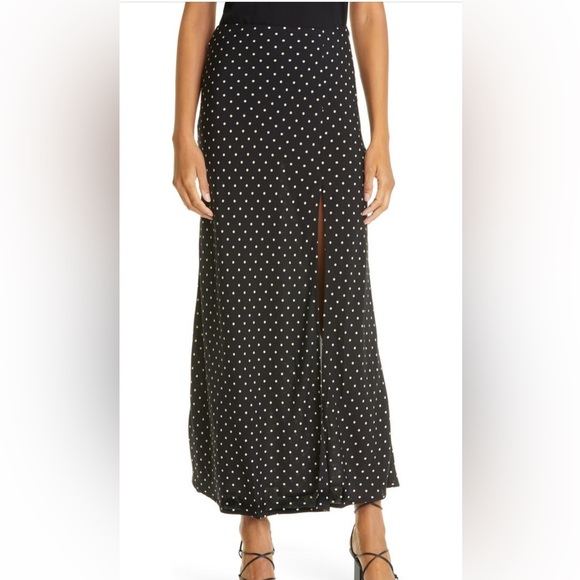 ROTATE BIRGER CHRISTENSEN camara polka dot skirt in black - Picture 9 of 9